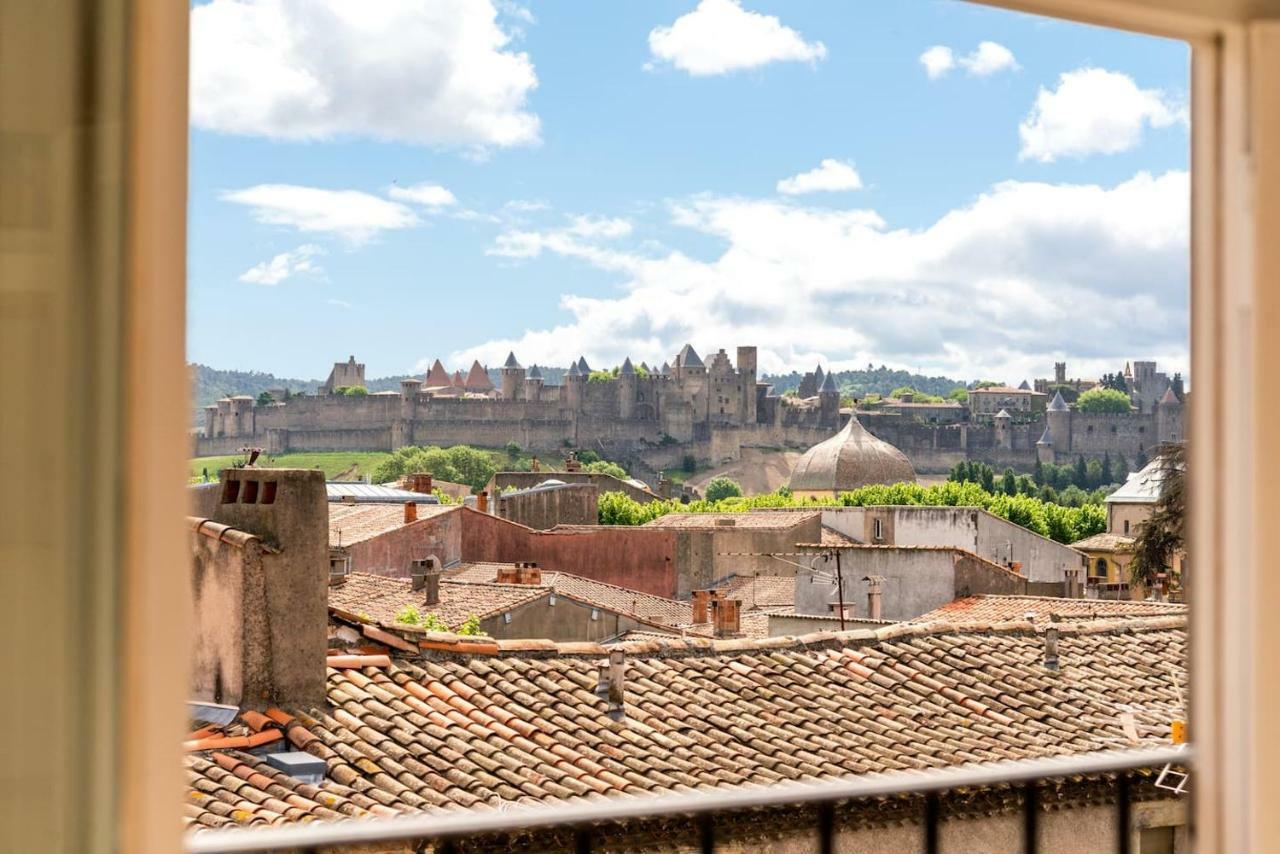 Les Cles De Laure - Wine Loft, Terrasse Et Vue Extraordinaire Sur La Cite Medievale Carcassonne Exterior foto